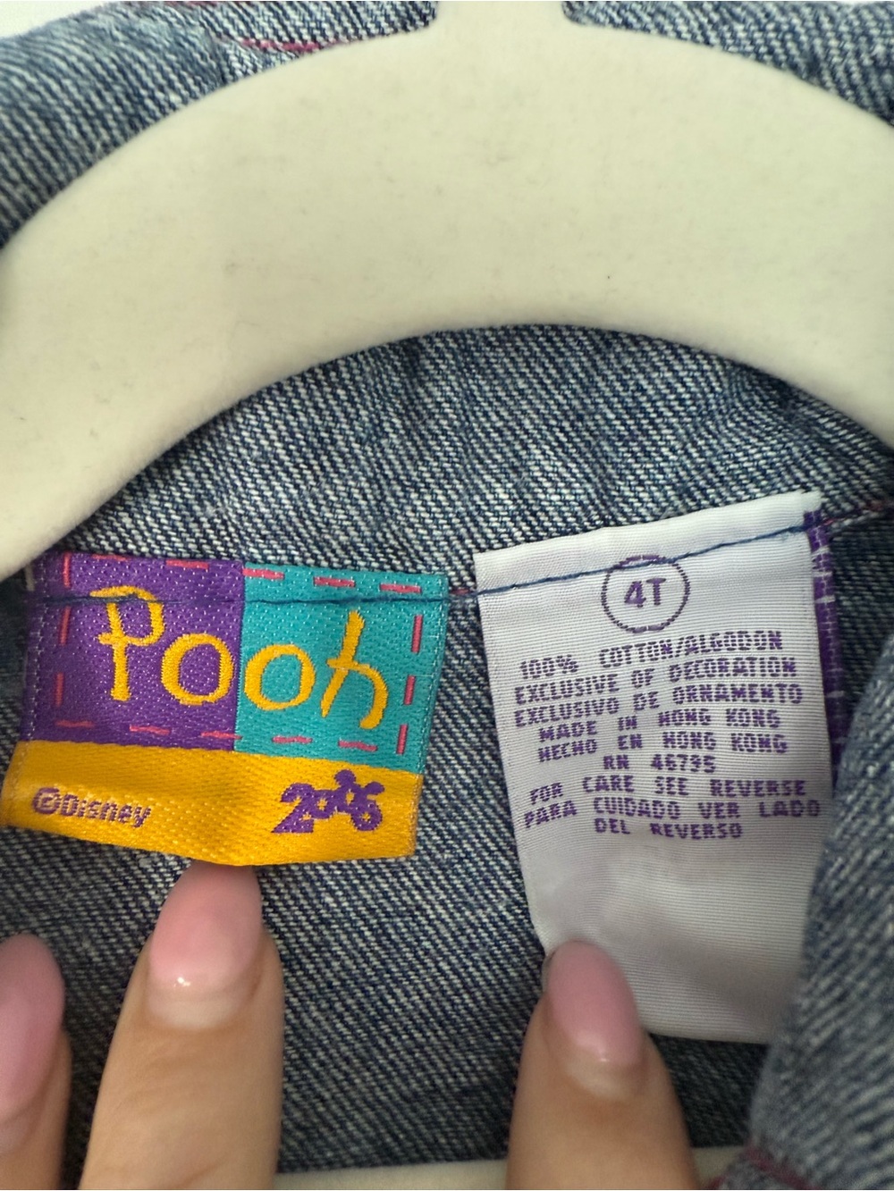 Winnie The Pooh Y2K Denim Vest Size 4t - Picture 4 of 4